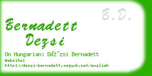 bernadett dezsi business card